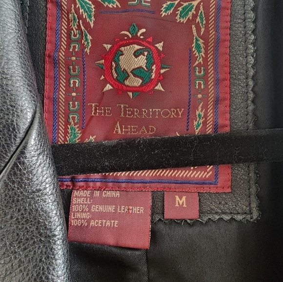 The Territory Ahead Mens Genuine Leather Fashion Jacket size Medium - Picture 2 of 7